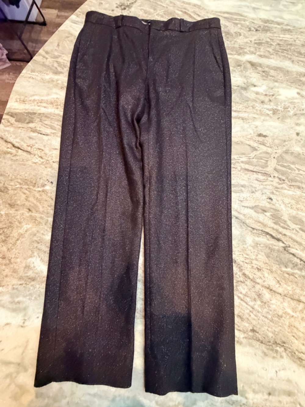 Banana Republic Avery Sparkle Pants Size 6 Black Dress Career Holiday Stretch